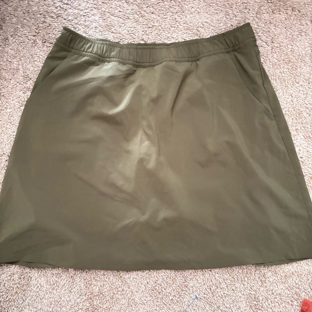 NWOT Toad & Co Pull-on Skirt with Pockets  Skirt-Olive Green Size S